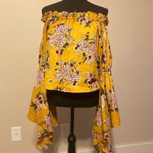 Floral Peasant Top M